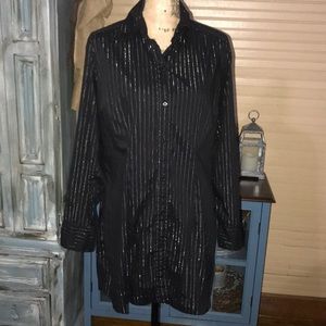 Nice black oversized long top